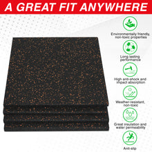 Load image into Gallery viewer, STOZM High Density Rubber Flooring 20”x20” x1”, Set 4 Pcs, 6 Pcs, 8 Pcs