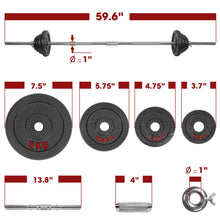 Load image into Gallery viewer, STOZM - 50KG Painting Dumbbell Full Set with Case, Collars, Connectors, Weight Plate, Dumbbell and Bar Bell Options
